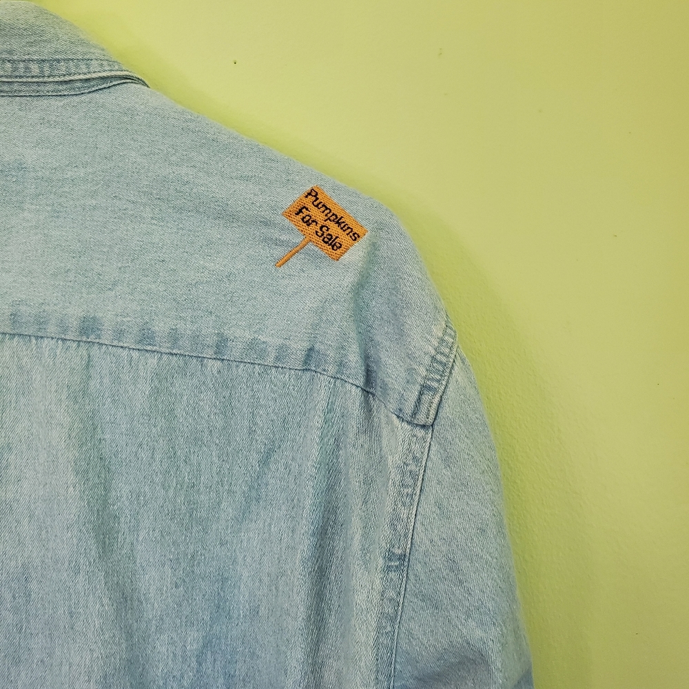 Vtg Custom Button Autumn Fall Themed Button Down - image 8